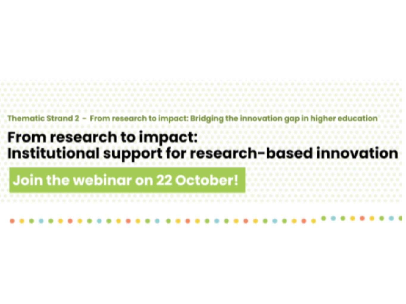 Institutional Support for Research-based Innovation